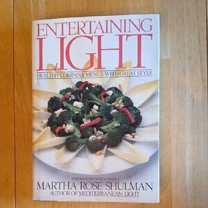 Entertaining Light Cookbook by Martha Rose Shulman - Elegant White Cover